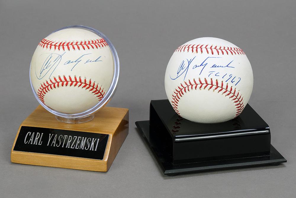 Two Carl Yastremski Autographed Baseballs. (1 of 1)