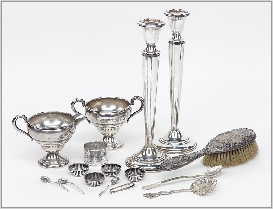 A Collectiion of Sterling Silver Table Articles. (1 of 1)