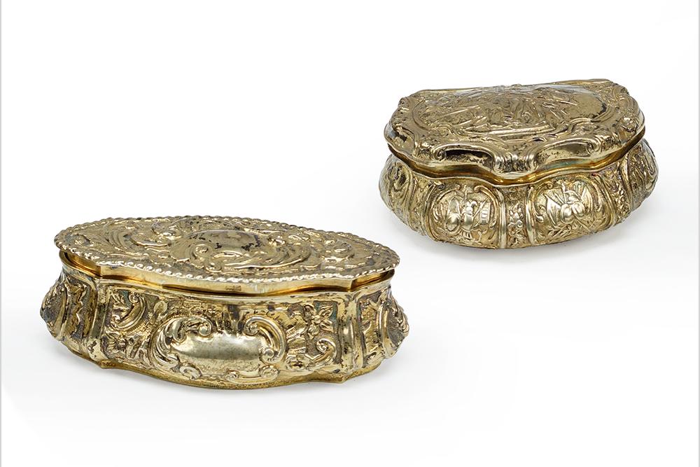 Two Gilt Silver Boxes. (1 of 1)