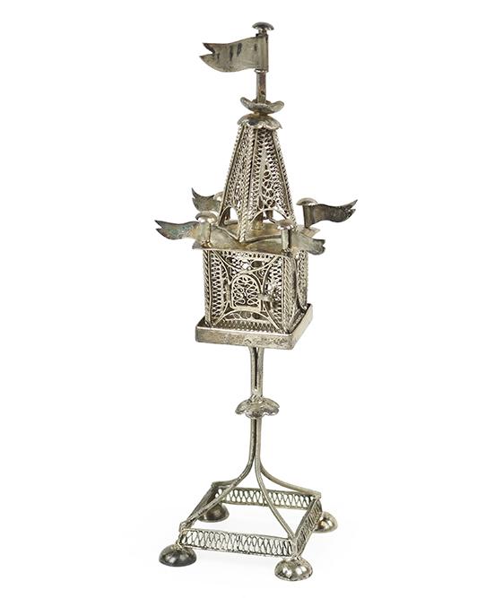 An Austrian Wirework Silver Spice Tower. (1 of 1)