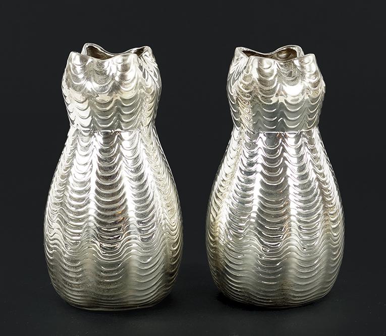 A Pair of Galmer Sterling Silver Vases. (1 of 1)