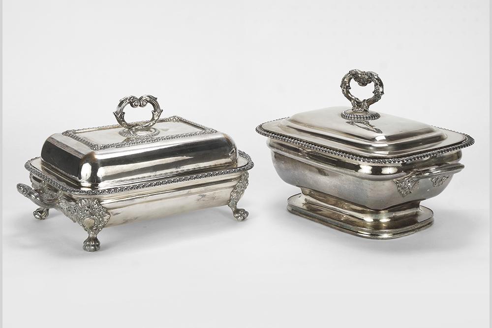 Two Silverplate Covered Warming Dishes. (1 of 1)