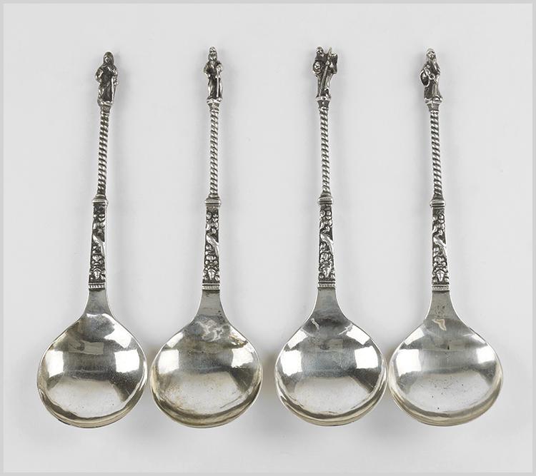 Four Silver Apostle Spoons. (1 of 2)
