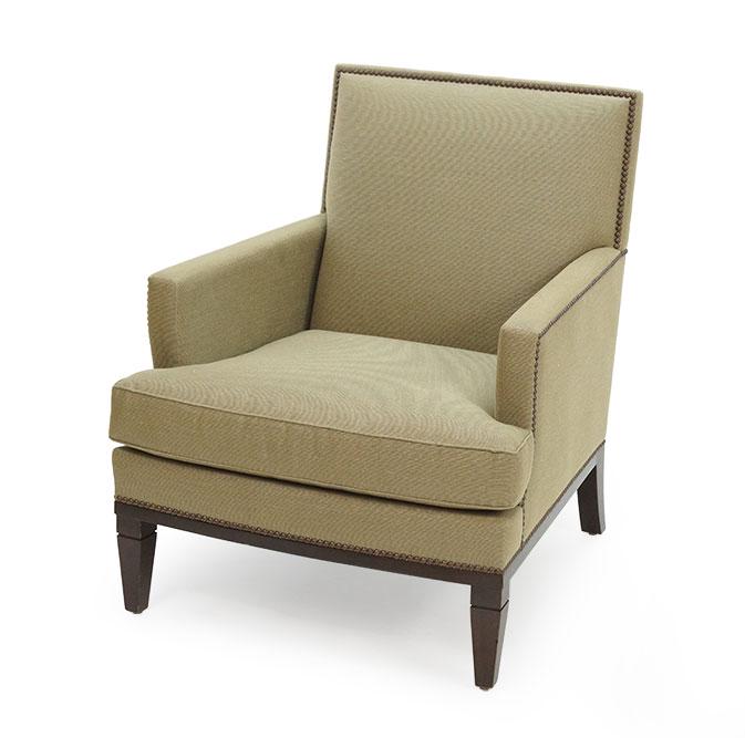 A Studio H for Holly Hunt Upholstered Chair.: A Studio H for Holly Hunt Upholstered Chair. Back height: 35"