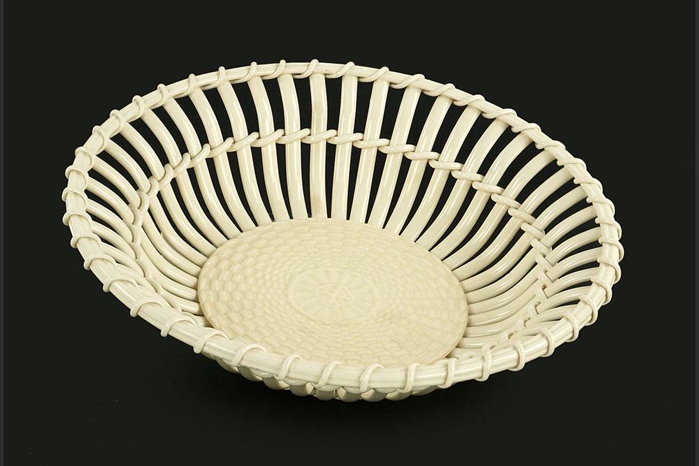 A Wedgwood Creamware Chestnut Basket.: A Wedgwood Creamware Chestnut Basket. 3" x 10.5"