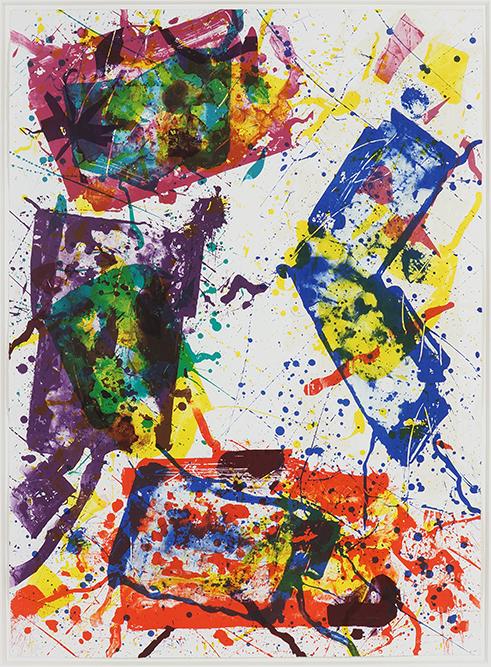 Sam Francis (American, 1923-1994) Untitled.: Sam Francis (American, 1923-1994) Untitled. Color offset lithograph dated to 1982, pencil signed lower right and numbered AP 9/25, aside from the edition of 250. Ref: Lembark L-254 47.25" x 34.25" Fra