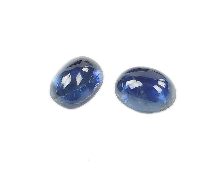 A Pair of Sapphire Cabochons. (1 of 1)