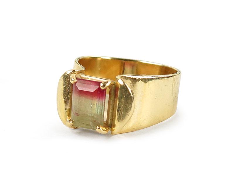 A Watermelon Tourmaline Ring. (1 of 1)