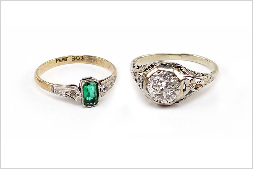 A Diamond and 14 KArat White Gold Ring. (1 of 1)