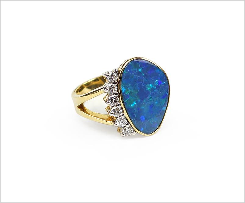 An Opal & Diamond Ring. (1 of 1)