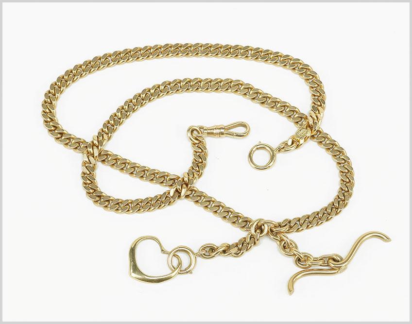 A 14 Karat Yellow Gold Watch Chain. (1 of 1)