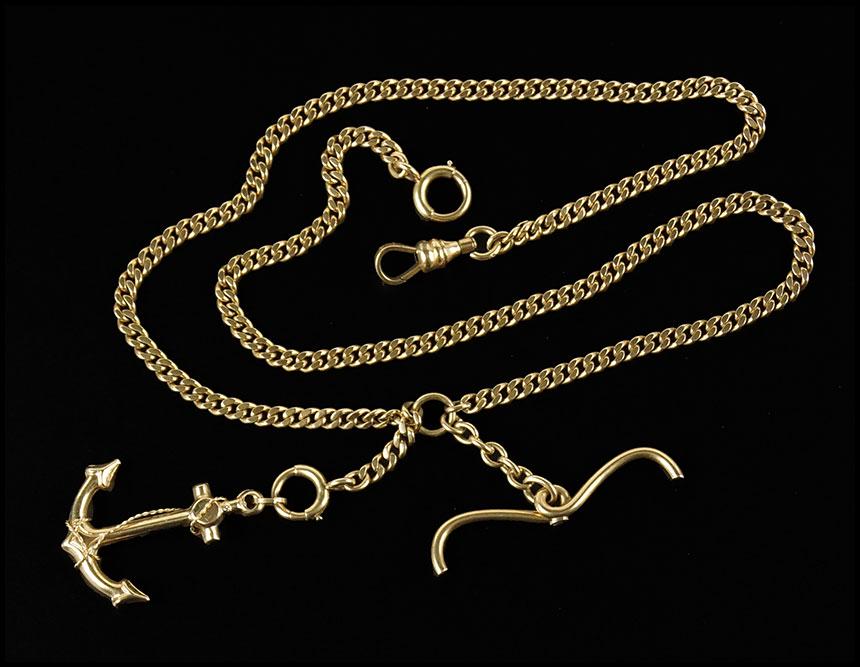 A 14 Karat Yellow Gold Watch Chain. (1 of 1)