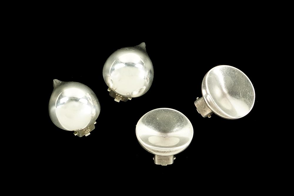 Two Pairs of Georg Jensen Sterling Silver Earclips. (1 of 1)