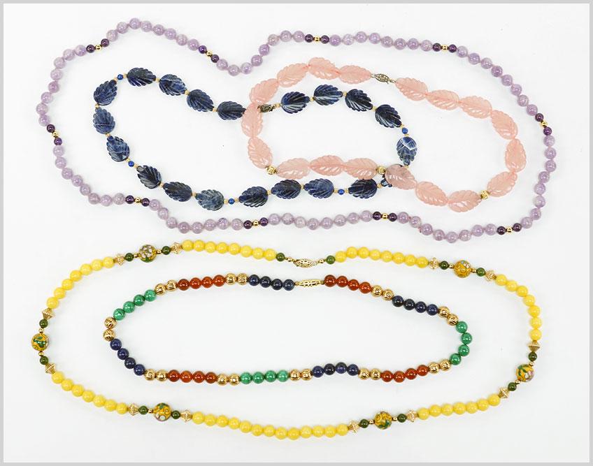 A Collection of Semi-Precious Stone Necklaces. (1 of 1)
