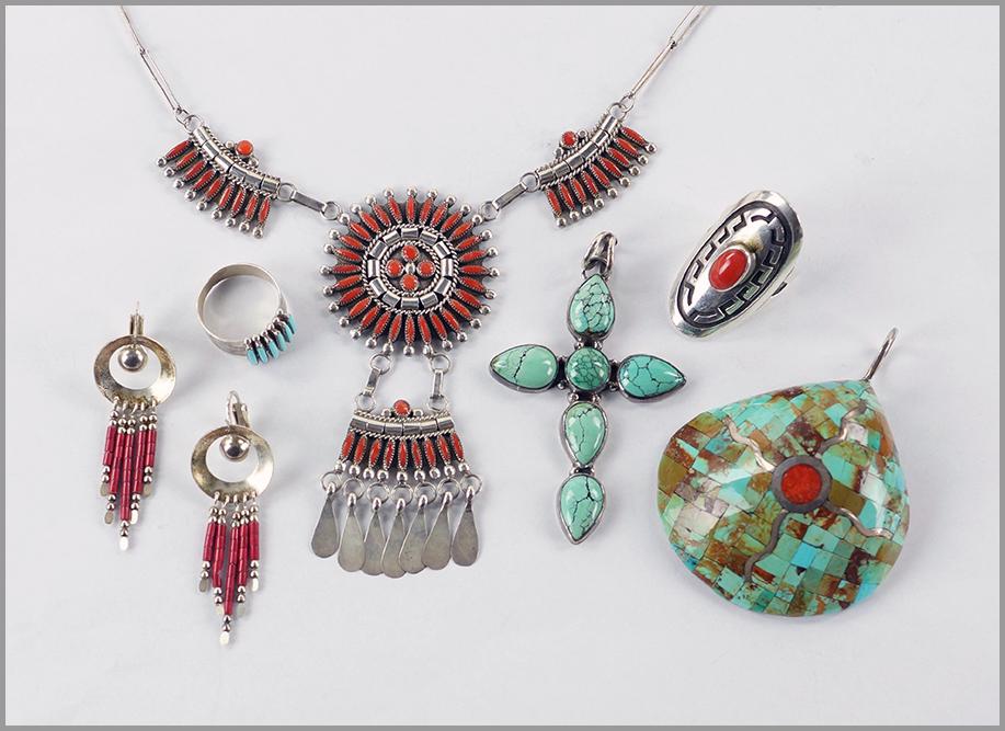 A Collection of Sterling Silver Jewelry. (1 of 1)