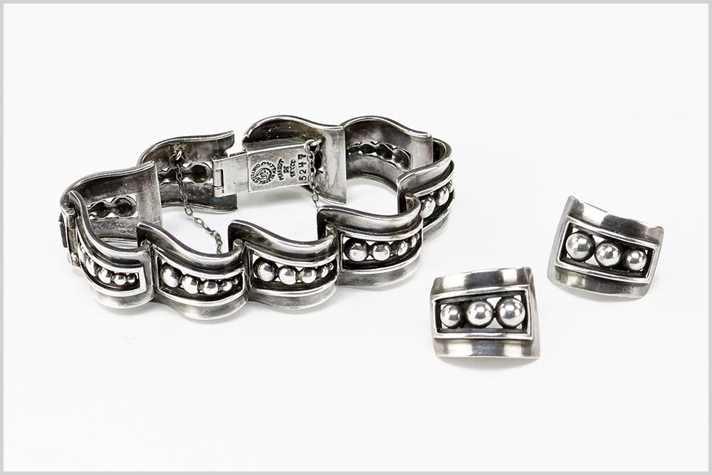 A Margot de Taxco Sterling Silver Demi-Parure. (1 of 1)