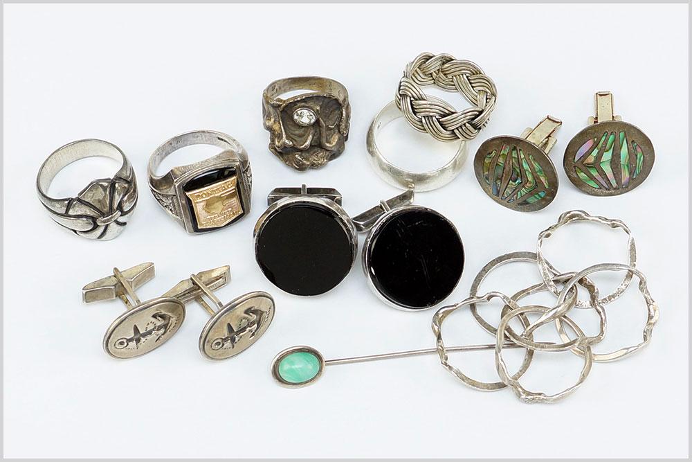 Three Pairs of Sterling Silver Cufflinks. (1 of 1)