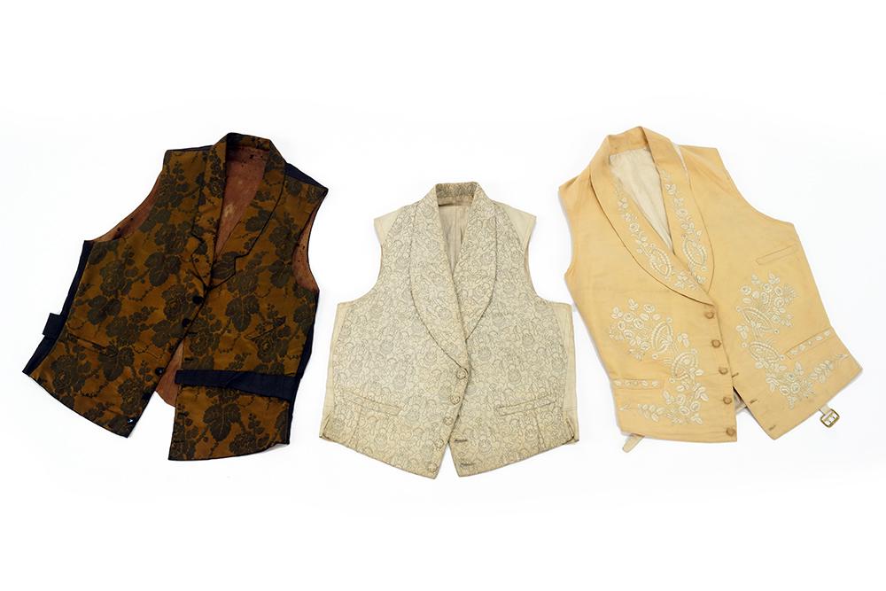 Early Victorian Silk Men's Vests. (1 of 1)