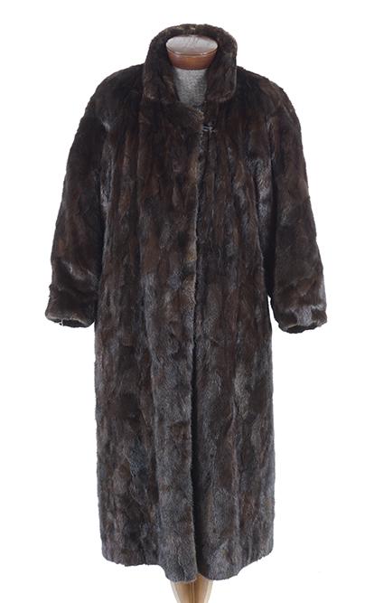 A Mink Coat.: A Mink Coat. Full length mink coat reverses to nylon