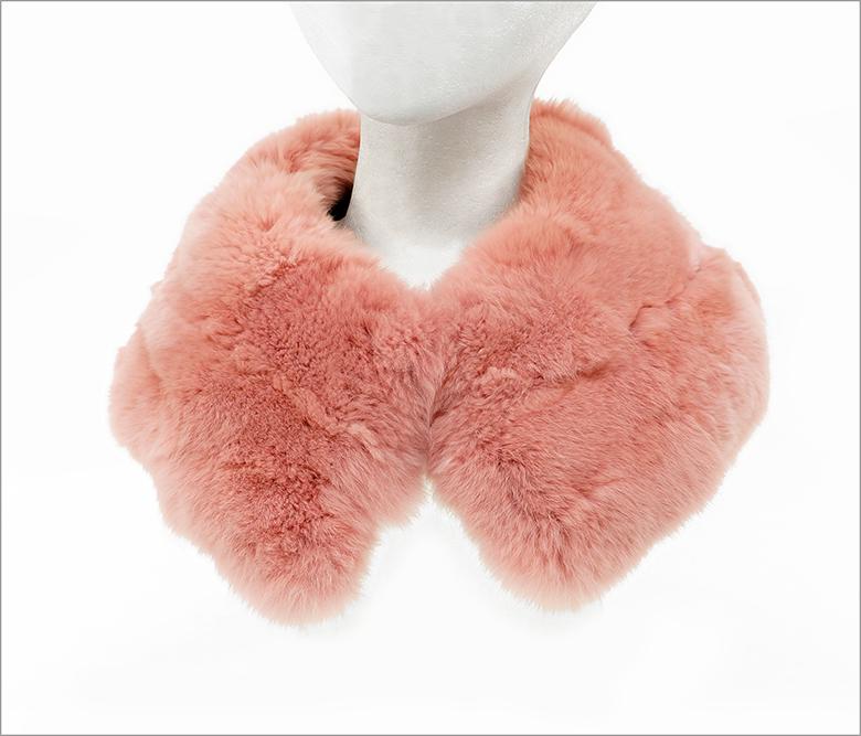 A Pink Rabbit Fur Collar.: A Pink Rabbit Fur Collar. Length: 25"