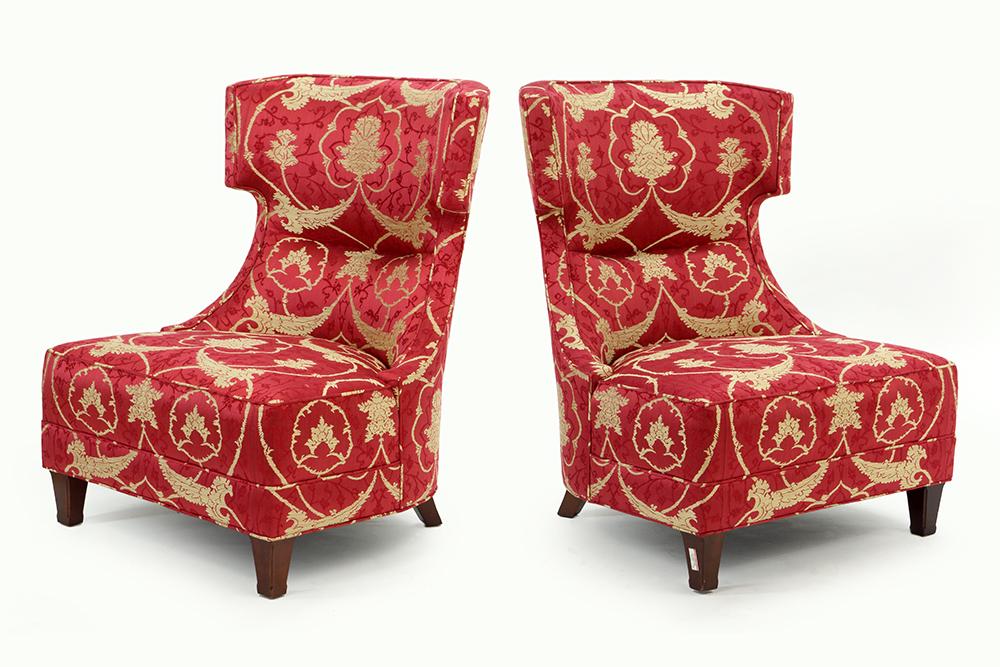 A Pair of Slipper Chairs. (1 of 4)
