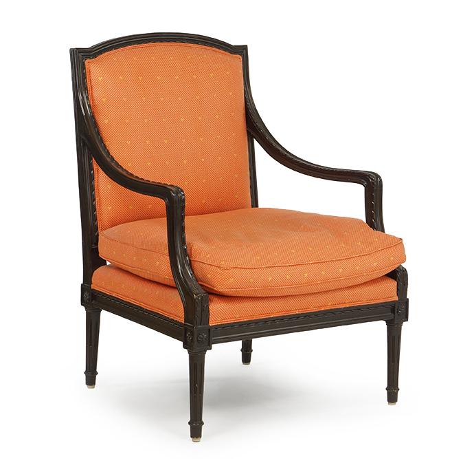 A Regency Style Upholstered Armchair. (1 of 1)