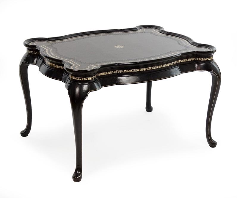 A Maitland Smith Style Leather Clad Cocktail Table. (1 of 2)