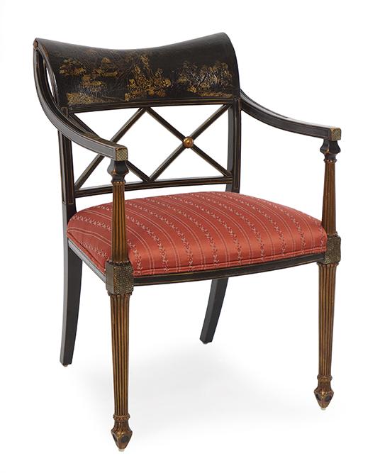 An Interior Crafts Chicago Chinoiserie Style Armchair. (1 of 2)