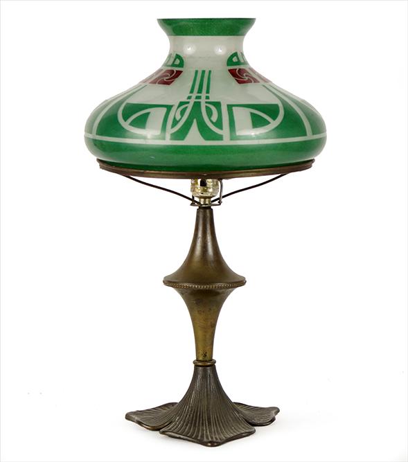 Art Deco Glass Shade Lamp. (1 of 1)