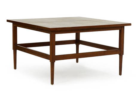 A Richardson Nemschoff Walnut Cocktail Table.: A Richardson Nemschoff Walnut Cocktail Table. Provenance: Merchandise Mart, Chicago 17" x 30" x 30"