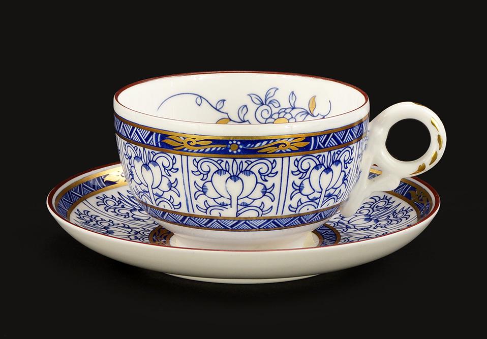 A Set of Royal Worcester Porcelain Cups and Saucers in (1 of 1)