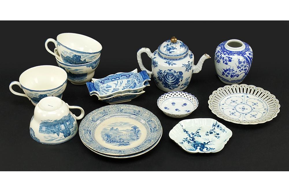 A Collection of Blue and White Porcelain. (1 of 1)