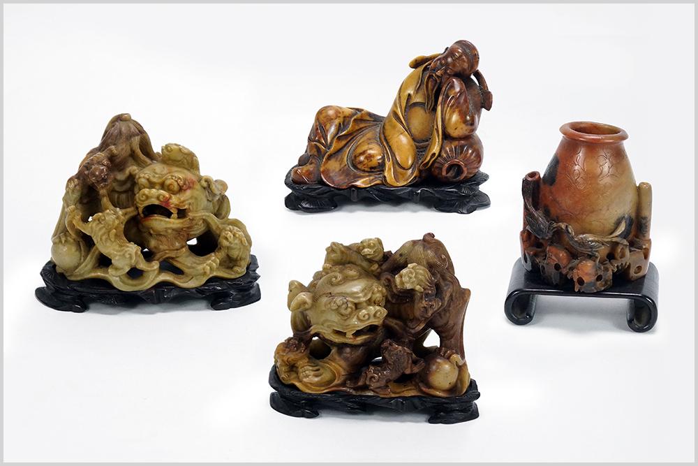 A Collection of Chinese Soapstone CArvings. (1 of 1)