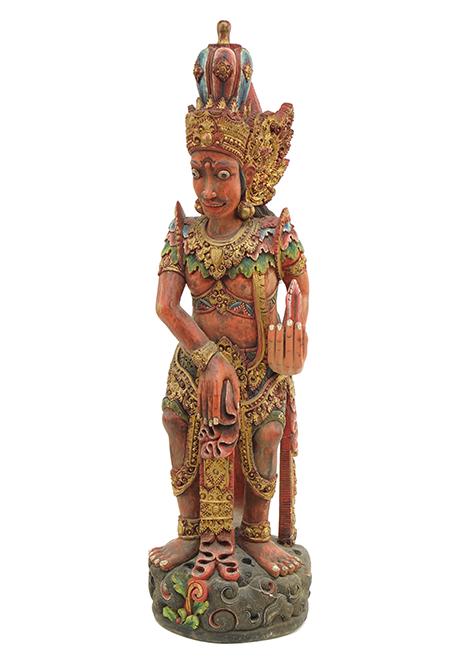 A Southeast Asian Carved and Polychrome Painted Wood (1 of 1)