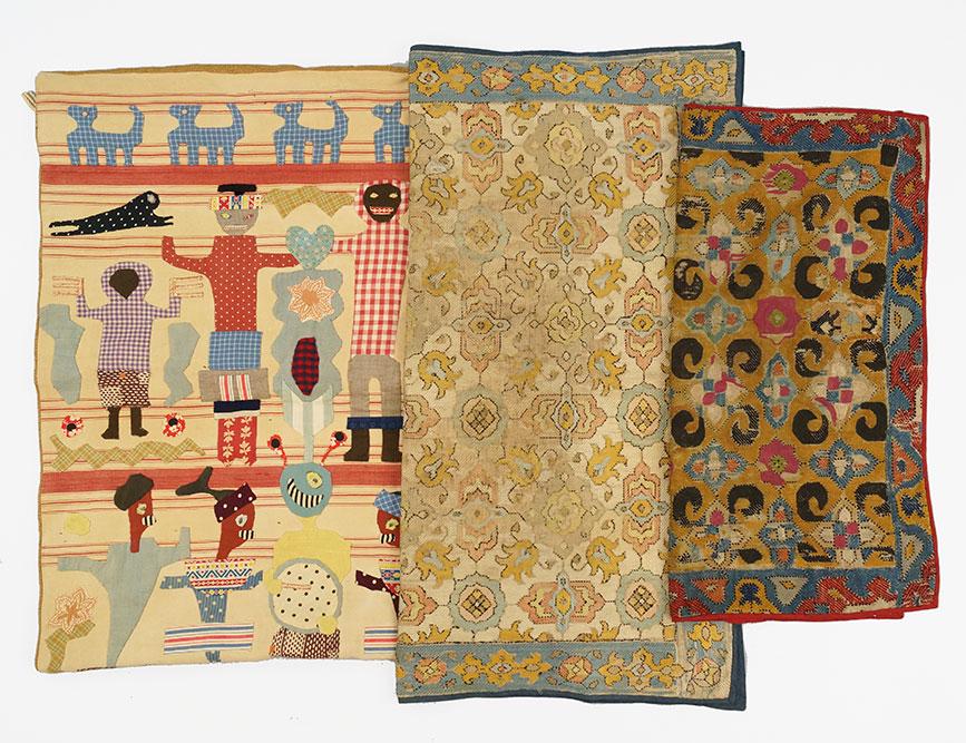 Persian Silk Embroidered Mat. (1 of 16)