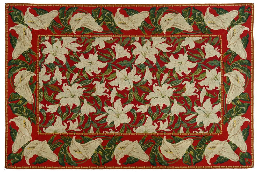 A Stark Flat Weave Rug.: A Stark Flat Weave Rug. 6' x 3'11"