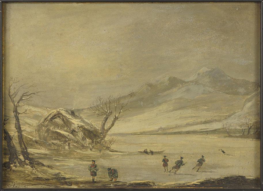 Artist Unknown (19th-20th Century) Skating Scene. (1 of 1)