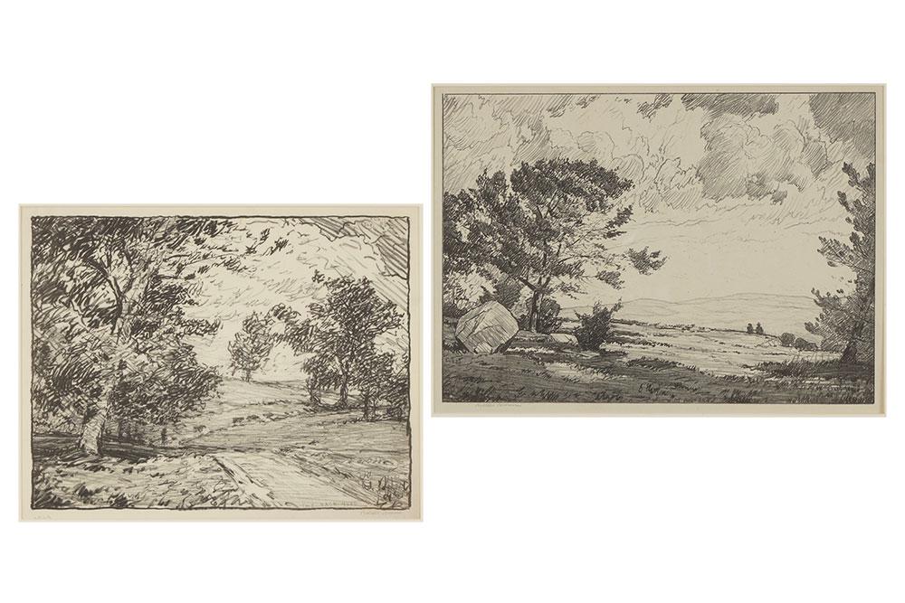 Bolton Brown (American, 1865-1936) Two Lithographs. (1 of 3)