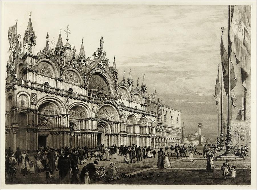 Axel Haig (Swedish, 1835-1921) St. Mark's Venice - (1 of 1)