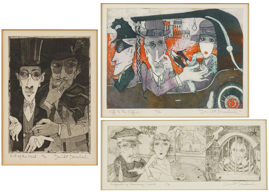 David F. Driesbach (American, B. 1922) Three Works. (1 of 1)