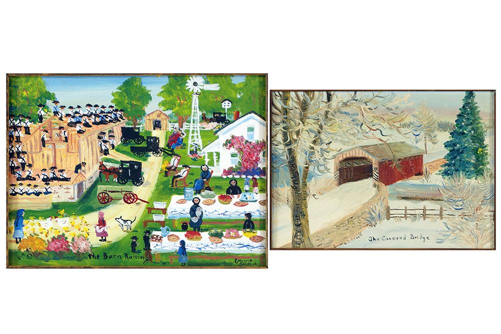 Emma Schrock (American, B. 1924) Two Works. (1 of 1)