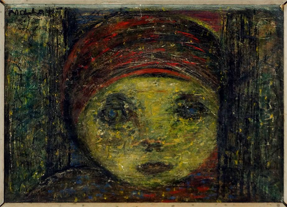Molla (20th Century) Portrait in Red Hat. (1 of 1)