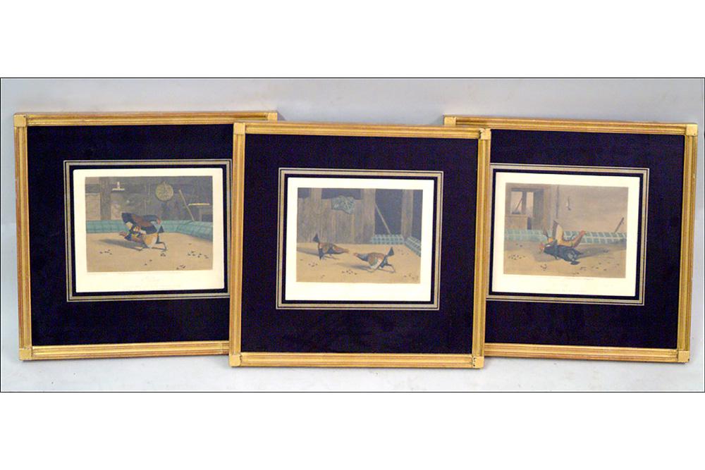 N. Fielding (British, 19th Century) Cockfighting: Three (1 of 4)