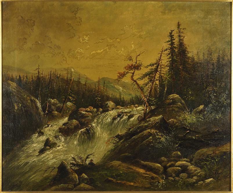 F.P. Frisch (American, 20th Century) Mountain Stream. (1 of 1)