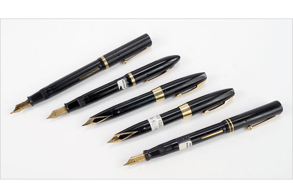 Sheaffer Black and Gold Fountain Pens. (1 of 1)