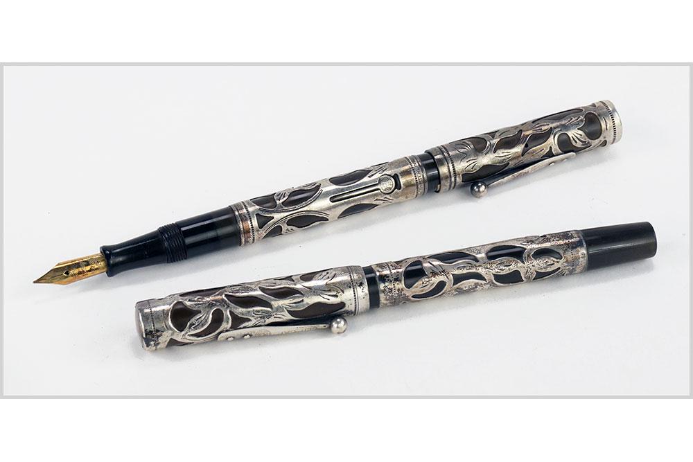Waterman Sterling Overlay Fountain Pens. (1 of 1)