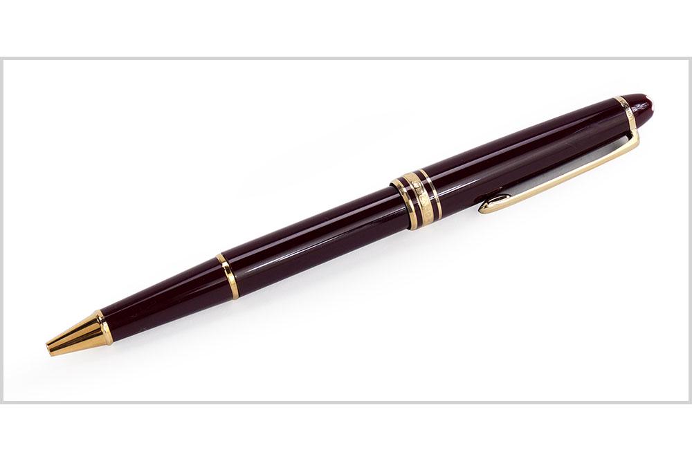 MONTBLANC MEISTERSTUCK BROWN AND GOLD BALLPOINT PEN. (1 of 1)