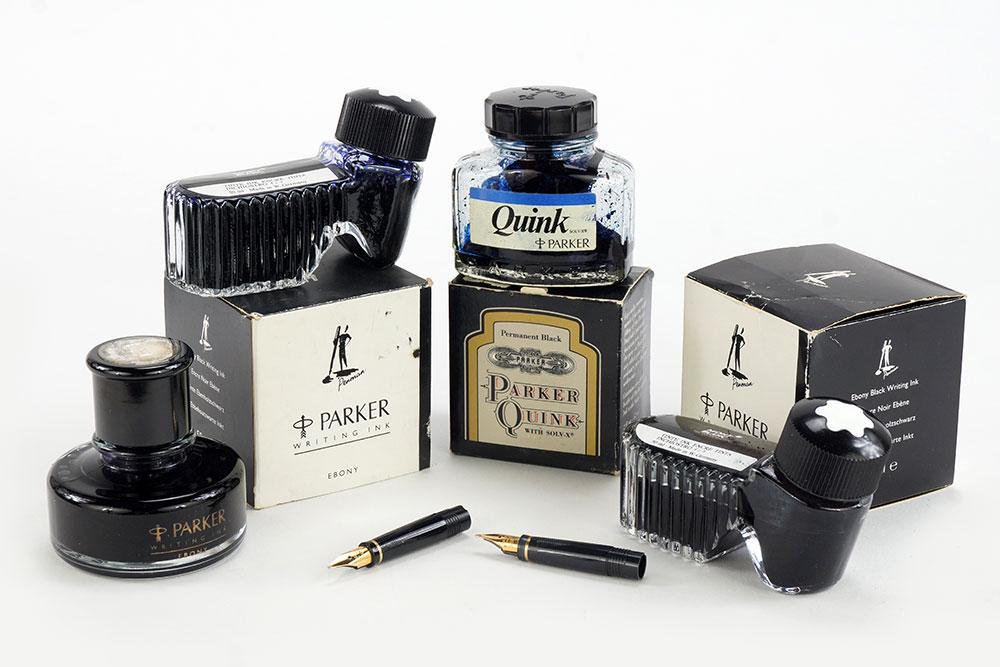 Group of Mont Blanc and Parker Ink and Parker 18K Gold (1 of 1)