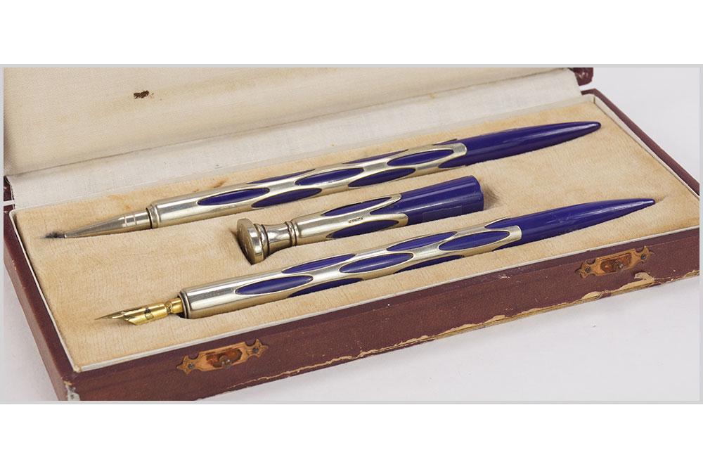 1920's Alpacca Dip Pen and Pencil Set (1 of 14)