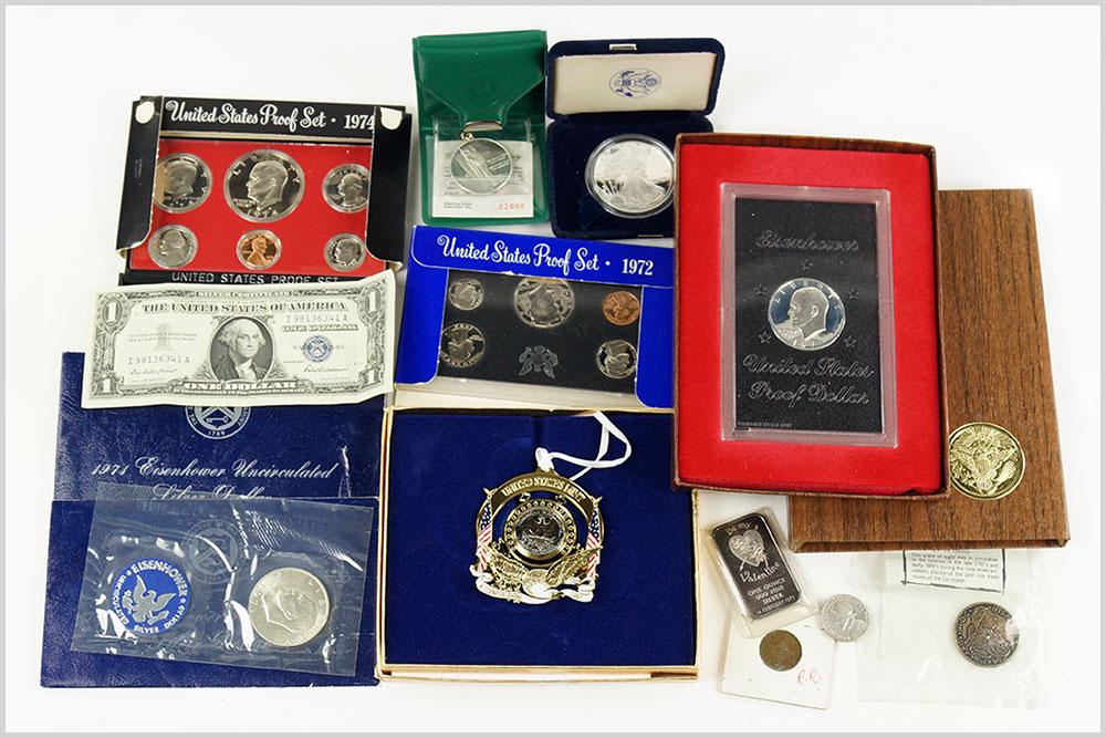 Group of Various Coinage and Currency. (1 of 1)